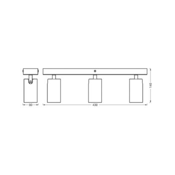 OSRAM stropné bodové svetlá OCTAGON čierny 3-pl. GU10-LED 927 stmievateľné