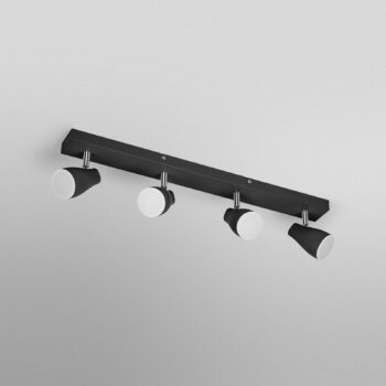 OSRAM stropné bodové svetlá PEAR, čierny, 4-pl., GU10-LED 2 700 K