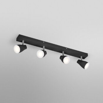 OSRAM stropné bodové svetlá PEAR, čierny, 4-pl., GU10-LED 2 700 K