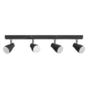 OSRAM stropné bodové svetlá PEAR, čierny, 4-pl., GU10-LED 2 700 K
