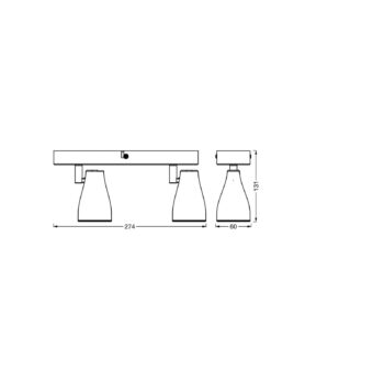 OSRAM stropné bodové svetlá PEAR, sivý, 2-pl., GU10-LED 2 700 K