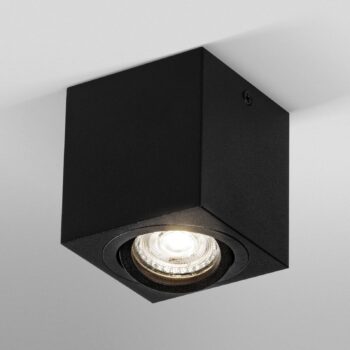 OSRAM stropné bodové svetlá SQUARE, čierny, 8 x 8 cm, kov, GU10