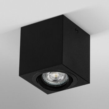 OSRAM stropné bodové svetlá SQUARE, čierny, 8 x 8 cm, kov, GU10