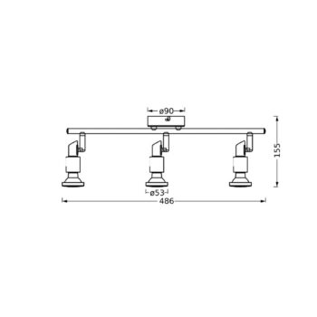OSRAM stropné bodové svetlá, biely, 3-pl., kov, GU10-LED 927 stmievateľné
