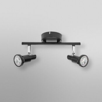 OSRAM stropné bodové svetlá, čierny, 2-pl. kovový, GU10-LED 927, stmievateľné