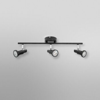 OSRAM stropné bodové svetlá, čierny, 3-pl. kovový GU10-LED 927 stmievateľné
