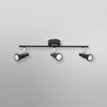OSRAM stropné bodové svetlá, čierny, 3-pl. kovový GU10-LED 927 stmievateľné