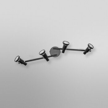 OSRAM stropné bodové svetlá, čierny, 4-pl. kovový GU10-LED 927 stmievateľné