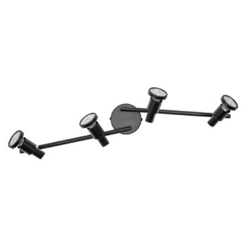 OSRAM stropné bodové svetlá, čierny, 4-pl. kovový GU10-LED 927 stmievateľné
