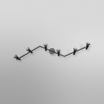 OSRAM stropné bodové svetlá, čierny, 6-pl. kovový GU10-LED 927 stmievateľné