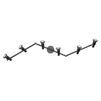 OSRAM stropné bodové svetlá, čierny, 6-pl. kovový GU10-LED 927 stmievateľné