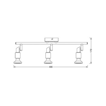 OSRAM stropné bodové svetlá, strieborný, kovový, 3-pl. GU10-LED 2 700 K
