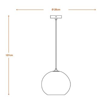 OSRAM závesné svietidlo BALL, hnedé, Ø 26 cm, vlnitá lepenka, E27