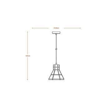 OSRAM závesné svietidlo CONCRETE BIM, sivá, Ø 20 cm, betón, E27