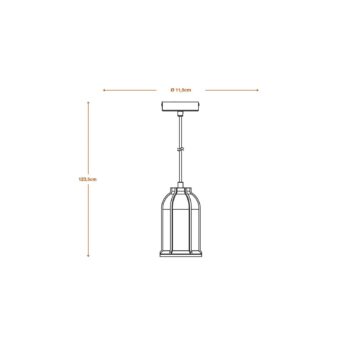 OSRAM závesné svietidlo CONCRETE SIM, sivá, Ø 12 cm, betón, E27