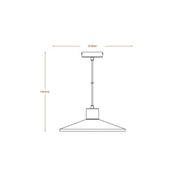 OSRAM závesné svietidlo CONCRETE WOOD, sivá, Ø 32 cm, betón, E27