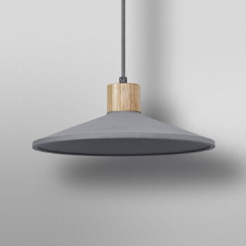 OSRAM závesné svietidlo CONCRETE WOOD, sivá, Ø 32 cm, betón, E27