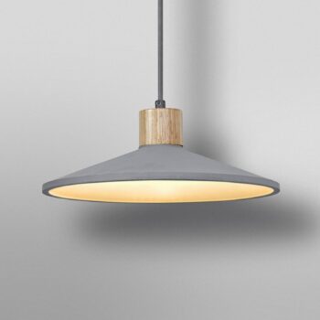 OSRAM závesné svietidlo CONCRETE WOOD, sivá, Ø 32 cm, betón, E27