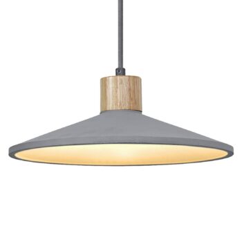 OSRAM závesné svietidlo CONCRETE WOOD, sivá, Ø 32 cm, betón, E27