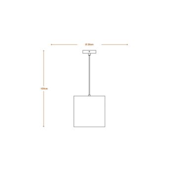 OSRAM závesné svietidlo CYLINDER, 1-pl. žiarovková, hnedá, Ø 25 cm, vlnitá