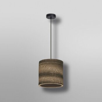 OSRAM závesné svietidlo CYLINDER, 1-pl. žiarovková, hnedá, Ø 25 cm, vlnitá