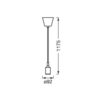 OSRAM závesné svietidlo VINTAGE 1906 BELL, biela, plast, Ø 9 cm