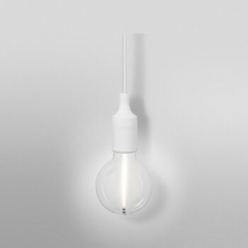 OSRAM závesné svietidlo VINTAGE 1906 BELL, biela, plast, Ø 9 cm