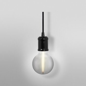 OSRAM závesné svietidlo VINTAGE 1906 BOBBIN, čierna kovová Ø 10 cm