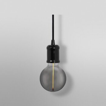 OSRAM závesné svietidlo VINTAGE 1906 BOBBIN, čierna kovová Ø 10 cm