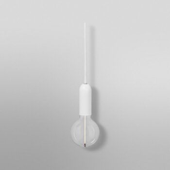 OSRAM závesné svietidlo VINTAGE 1906 ROUND, biele, kov, Ø 10 cm