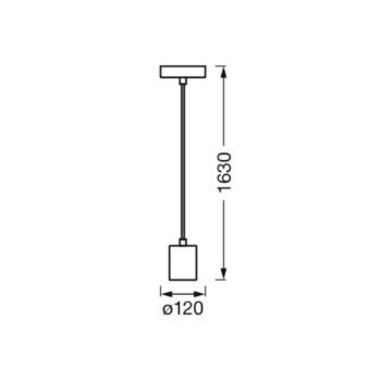 OSRAM závesné svietidlo VINTAGE 1906 ROUND, biele, sadra, Ø 12 cm