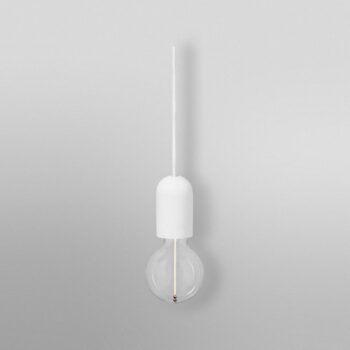 OSRAM závesné svietidlo VINTAGE 1906 ROUND, biele, sadra, Ø 12 cm