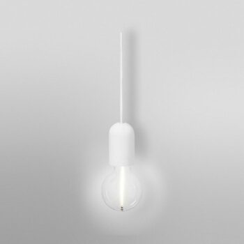 OSRAM závesné svietidlo VINTAGE 1906 ROUND, biele, sadra, Ø 12 cm