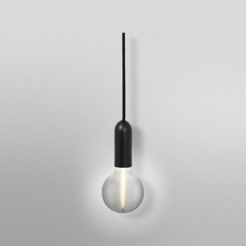 OSRAM závesné svietidlo VINTAGE 1906 ROUND, čierna, kov Ø 10 cm