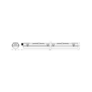 OSRAM žiarovka do vlhkých priestorov SUBMARINE PCR 128 cm 2x G13 T8 LED IP65