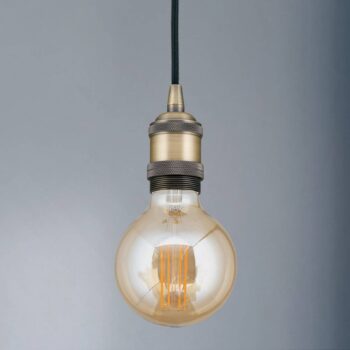 Objímková závesná lampa Jailhouse matná mosadz