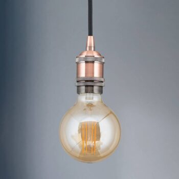 Objímková závesná lampa Jailhouse medená