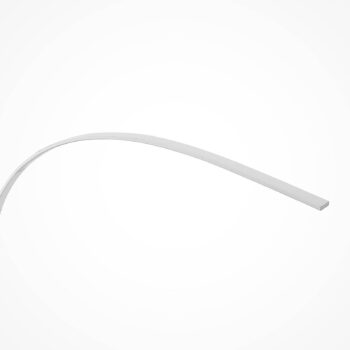 Oblúková stojacia lampa Lindby LED Kendra, biela, hliník, výška 180 cm