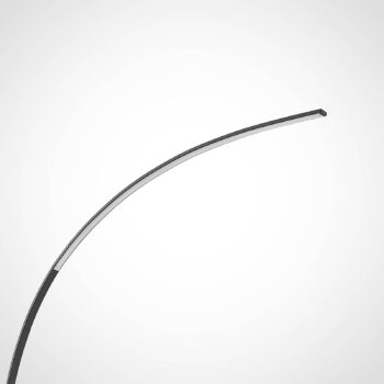 Oblúková stojacia lampa Lindby LED Kendra, čierna, hliník, výška 180 cm