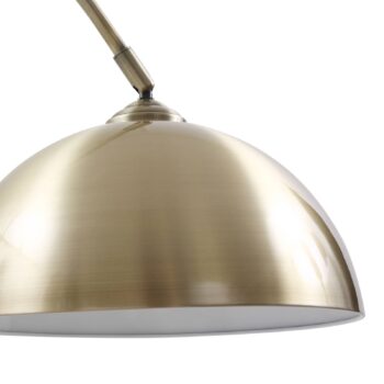 Oblúková stojacia lampa Lindby Lennar, starožitná mosadz, kov, 183 cm
