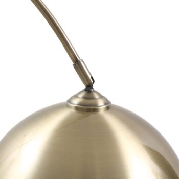 Oblúková stojacia lampa Lindby Lennar, starožitná mosadz, kov, 183 cm