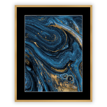Obraz Abstract Blue&Gold II 40 x 50cm, 40 x 50cm