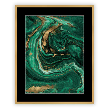 Obraz Abstract Green&Gold I 40 x 50cm, 40 x 50cm
