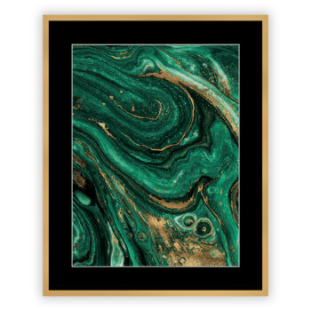 Obraz Abstract Green&Gold II 40 x 50cm, 40 x 50cm