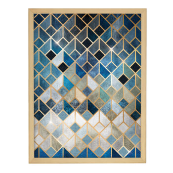 Obraz Geometric 30x40cm gold&navy, 30 x 40 cm