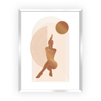 Obraz Yoga Figures I 30x40cm copper, 30 x 40 cm