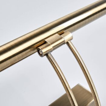 Obrazové LED svietidlo Piktura, starožitná mosadz