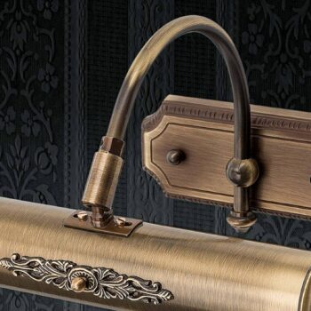 Obrazové svietidlo Gustav starožitná mosadz 30cm