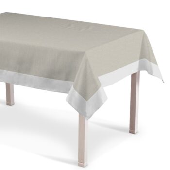 Obrus English Garden s širokým lemom, prírodný ľan, 130 x 210 cm, Linen, 392-05