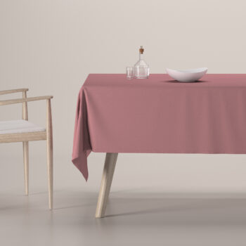 Obrus na stôl obdĺžnikový, matná ružová, Cotton Panama, 702-43